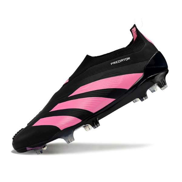 Chaussures de football Adidas Predator 30 Elite Slip-on FG noir et rose + CHAUSSETTES CADEAUX 🎁