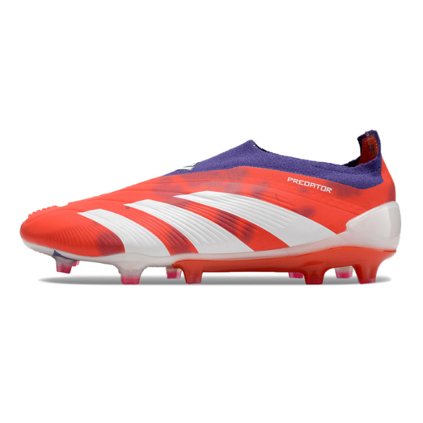 Chaussures de football Adidas Predator 30 Elite Slip-on FG Rouge, Blanc et Violet + CHAUSSETTES CADEAUX 🎁