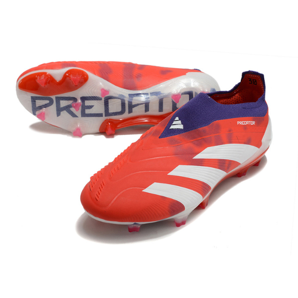 Chaussures de football Adidas Predator 30 Elite Slip-on FG Rouge, Blanc et Violet + CHAUSSETTES CADEAUX 🎁