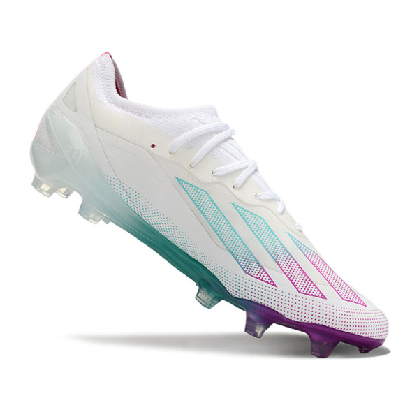 Chaussure de football Adidas X Crazyfast.1 FG Blanc, Violet et Bleu + CHAUSSETTES CADEAUX 🎁