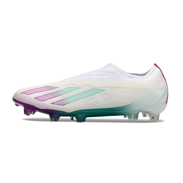 Chaussure de football Adidas X Crazyfast.1 Slip-on FG Blanc, Violet et Bleu + CHAUSSETTE CADEAU