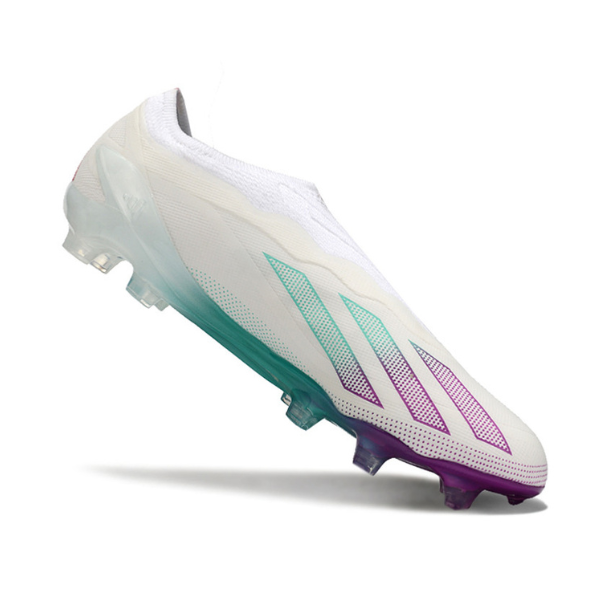 Chaussure de football Adidas X Crazyfast.1 Slip-on FG Blanc, Violet et Bleu + CHAUSSETTE CADEAU