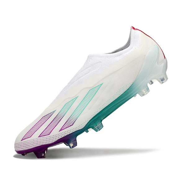 Chaussure de football Adidas X Crazyfast.1 Slip-on FG Blanc, Violet et Bleu + CHAUSSETTE CADEAU