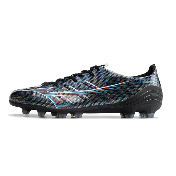 Chaussure de football Mizuno Alpha FG Campo holographique noire + CHAUSSETTES CADEAUX 🎁 