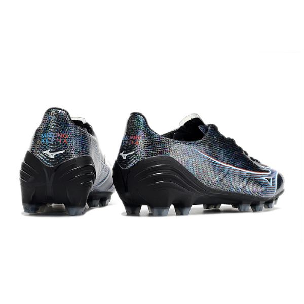 Chaussure de football Mizuno Alpha FG Campo holographique noire + CHAUSSETTES CADEAUX 🎁 