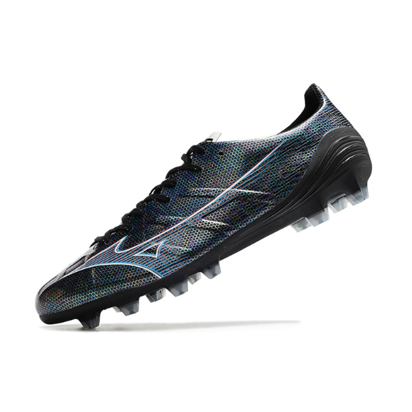 Chaussure de football Mizuno Alpha FG Campo holographique noire + CHAUSSETTES CADEAUX 🎁 