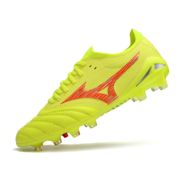 Mizuno Morelia Neo IV Elite FG Botte Campo Jaune et Rouge + CHAUSSETTES CADEAUX 🎁 