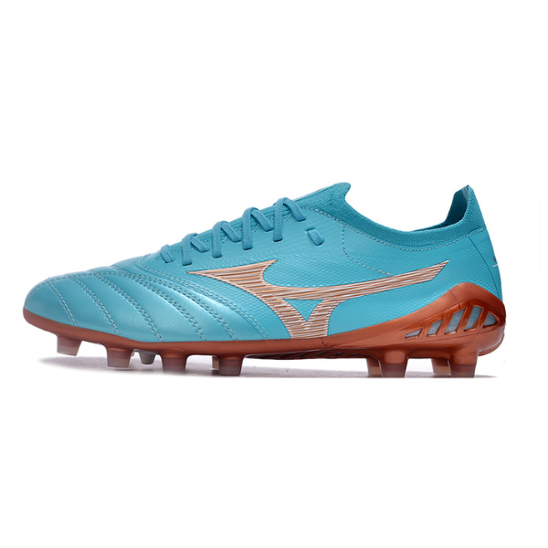 Chuteira Campo Mizuno Morelia Neo III Elite FG Azul Claro + MEIA DE BRINDE 🎁