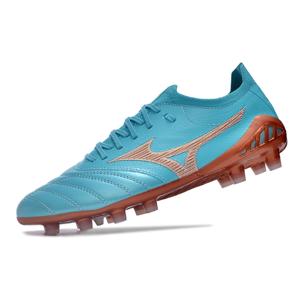 Chuteira Campo Mizuno Morelia Neo III Elite FG Azul Claro + MEIA DE BRINDE 🎁