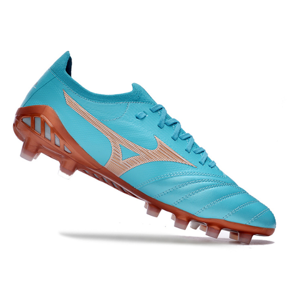 Chuteira Campo Mizuno Morelia Neo III Elite FG Azul Claro + MEIA DE BRINDE 🎁