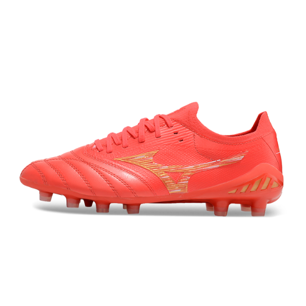 Chaussure de football Mizuno Morelia Neo III Elite FG Campo rouge et jaune + CHAUSSETTES CADEAUX 🎁 