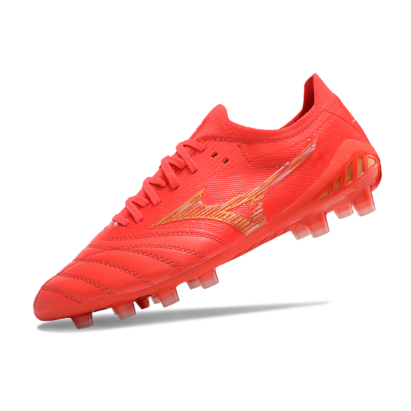 Chaussure de football Mizuno Morelia Neo III Elite FG Campo rouge et jaune + CHAUSSETTES CADEAUX 🎁 