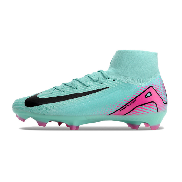 Chuteira Campo Nike Air Zoom Mercurial Superfly 10 Elite FG Azul Claro e Rosa + MEIA DE BRINDE 🎁