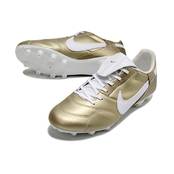 Chuteira Campo Nike Premier 3 FG Dourada + MEIA DE BRINDE 🎁