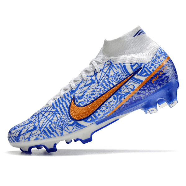 Chuteira Campo Nike Zoom Mercurial Superfly 9 Elite FG Azul CR7 + MEIA DE BRINDE 🎁