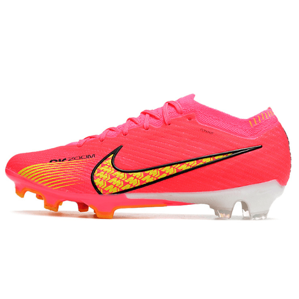 Chaussure de football Nike Zoom Mercurial Vapor 15 Elite FG rose et jaune + CHAUSSETTE CADEAU 🎁 