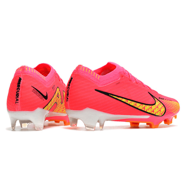 Chaussure de football Nike Zoom Mercurial Vapor 15 Elite FG rose et jaune + CHAUSSETTE CADEAU 🎁 