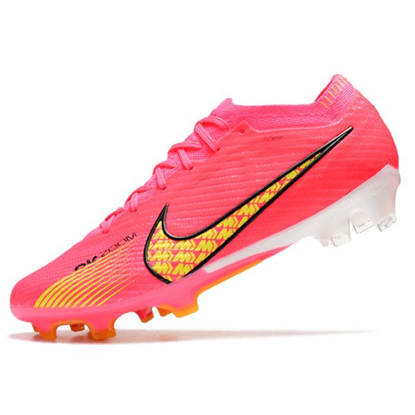 Chaussure de football Nike Zoom Mercurial Vapor 15 Elite FG rose et jaune + CHAUSSETTE CADEAU 🎁 