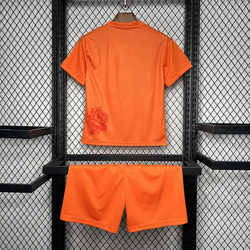 Kit Enfant Real Madrid Y3 Rose Édition Spéciale Orange 2024/2025 