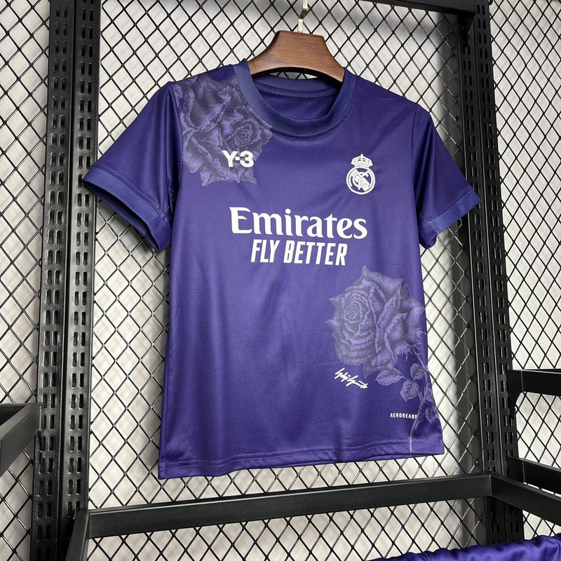 Kit Enfant Real Madrid Y3 Rose Édition Spéciale Violet 2024/2025 