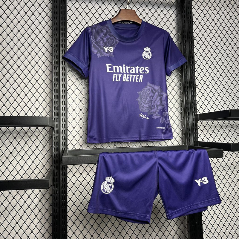 Kit Enfant Real Madrid Y3 Rose Édition Spéciale Violet 2024/2025 