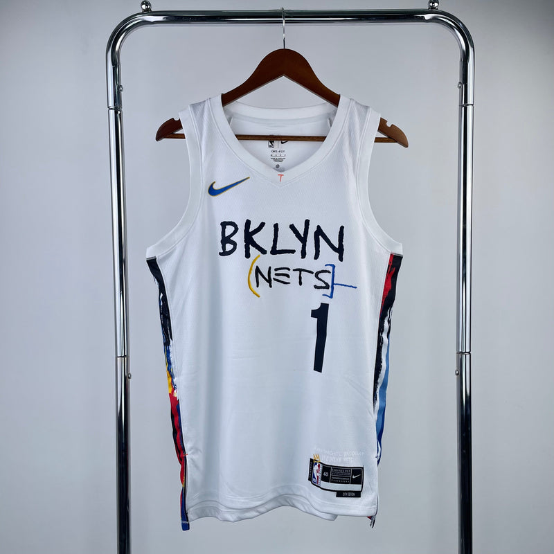 Brooklyn Nets 22/23 City Edition Mikal Bridges White Tank Top