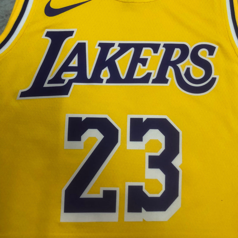 Débardeur jaune Lebron James Icon Edition des Lakers de Los Angeles