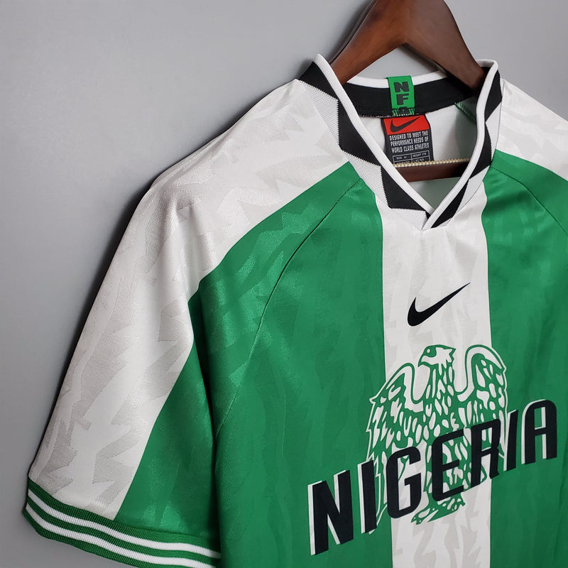 Camisola Nigéria Home 1996 - Retrô