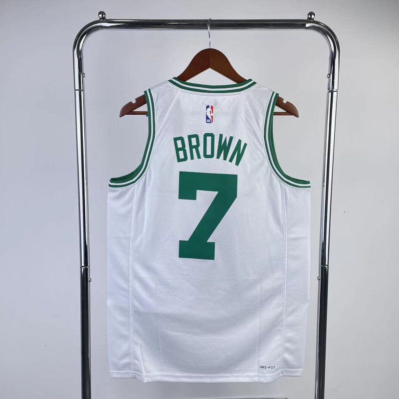 Boston Celtics 23/24 Association Edition Jaylen Brown White Tank Top