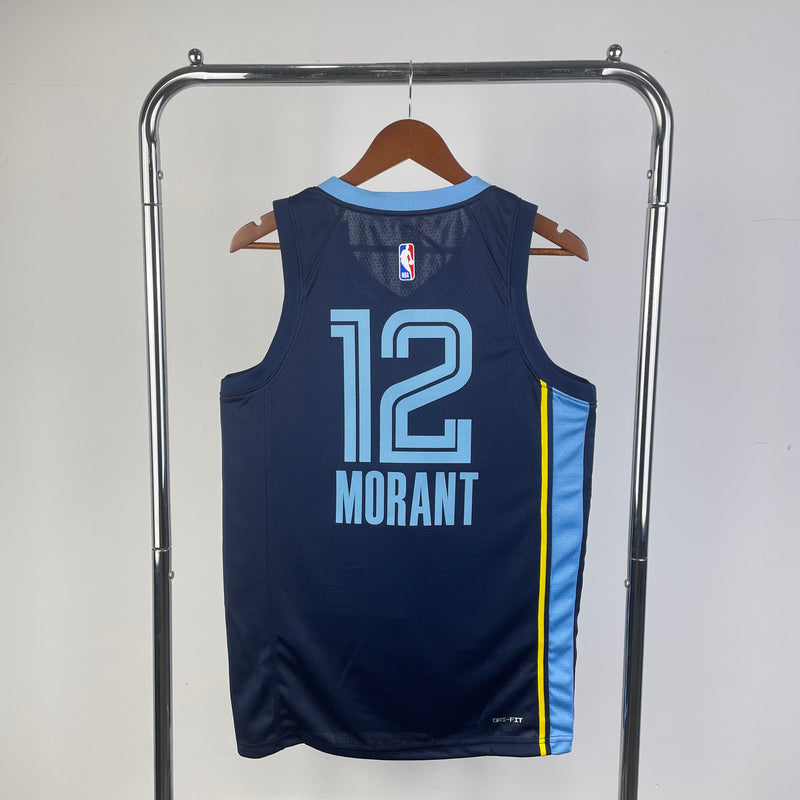 Memphis Grizzlies 23/24 Icon Edition Ja Morant Débardeur Bleu