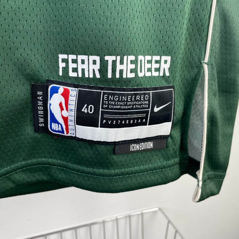 Milwaukee Bucks 23/24 Icon Edition Damian Lillard Débardeur vert 