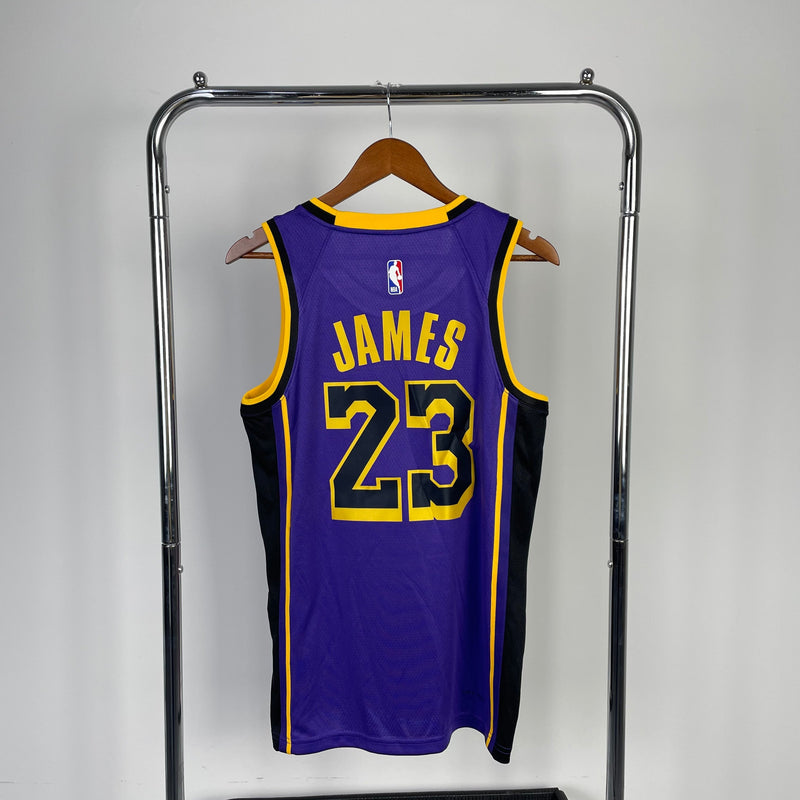 Débardeur violet Lebron James Statement Edition des Lakers de Los Angeles 