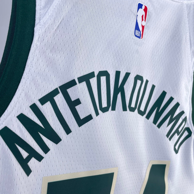 Milwaukee Bucks 23/24 Association Edition Giannis Antetokounmpo Débardeur blanc