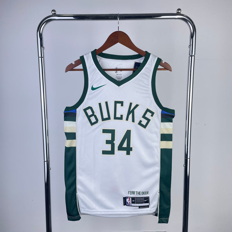 Milwaukee Bucks 23/24 Association Edition Giannis Antetokounmpo Débardeur blanc